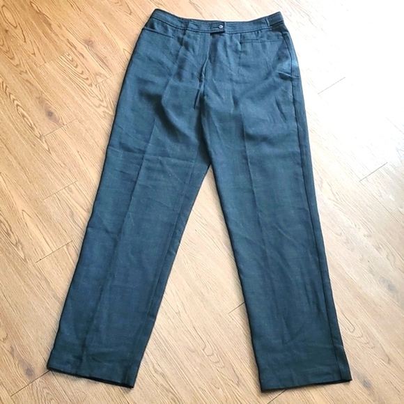 Bianca Nygard 75% Wool Blend Pleated Charcoal Gray Womens Dress Pants Sz 12 Tall - Picture 10 of 15